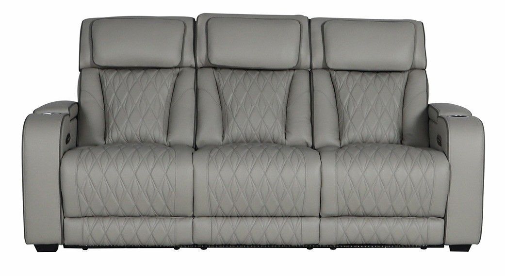 Opulence Taupe PWR REC SOFA W/PWR HDRST
