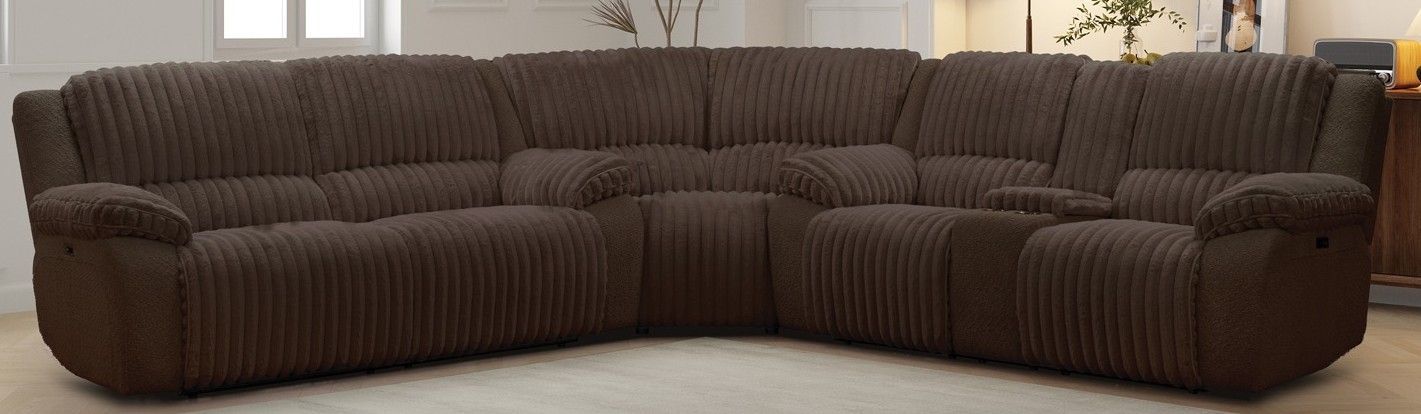 Mondo Chocolate 3 PC Sectional 143” X 130”