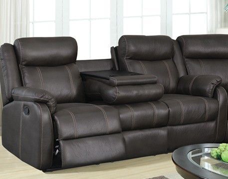 LV7303 Gin Rummy Charcoal LV7303-L-USB-GR Double Reclining Console Loveseat