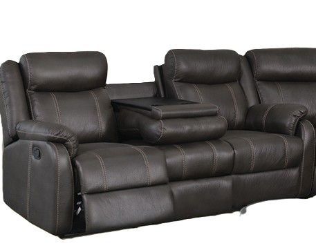 LV7303 Gin Rummy Charcoal LV7303-L-USB-GR Double Reclining Console Loveseat LV7303 Gin Rummy Charcoal LV7303-L-USB-GR Double Reclining Console Loveseat