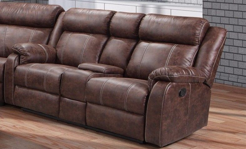 LV7303 Buckskin LV7303-L-USB Double Reclining Console Loveseat