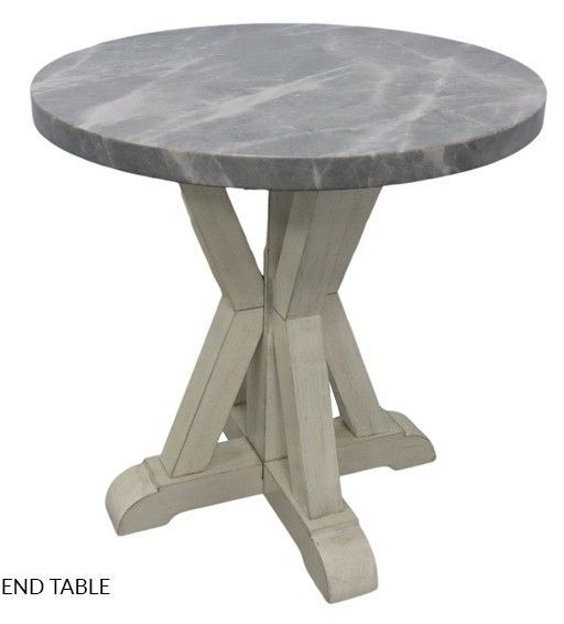 RT21161 Whitney White/Grey End Table