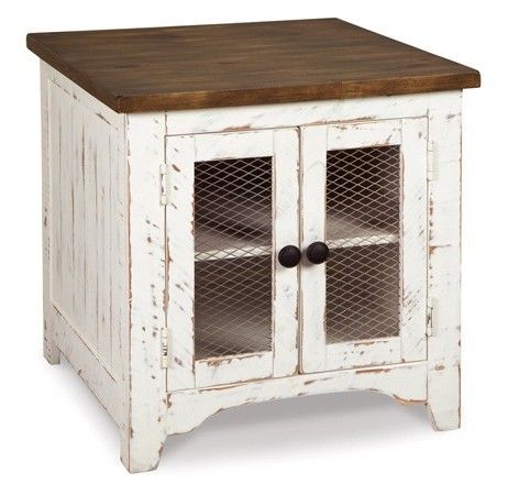 T459 Westfield Whitewash RECTANGULAR END TABLE