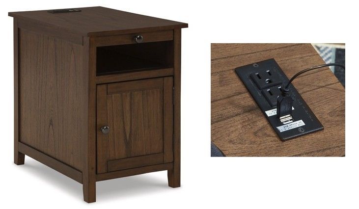 T300 Claypool CHAIRSIDE TABLE BROWN