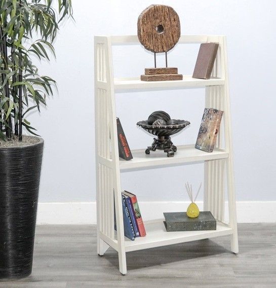 2839 Brooks White 48″ FOLDING BOOKCASE BROOKS WHITE