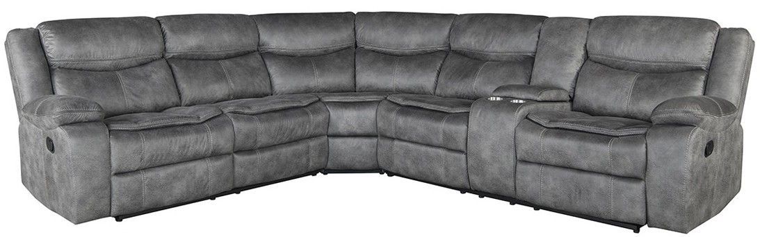 6967 Dorado Charcoal 3PC Sectional LAF, RAF and Wedge