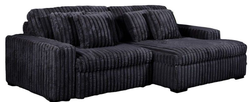 80386 Presley Black 2PC POWER SLIDER CHAISE SECTIONAL 80386 Presley Black 2PC POWER SLIDER CHAISE SECTIONAL