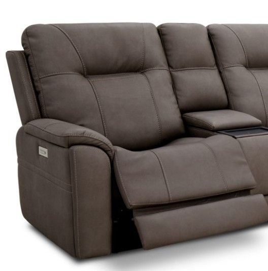Cannock Smoke H806-LAF-CS PWR LAF REC W/ HDRST & LUMBAR