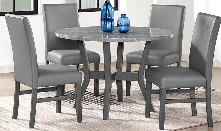 1317 Shannon Grey Dining Table and 4 Chairs
