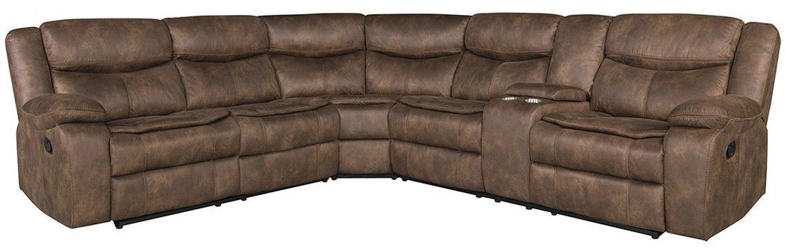 6967 Dorado Walnut 3PC Sectional LAF, RAF and Wedge