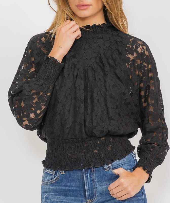 Blusa Noir Bloom