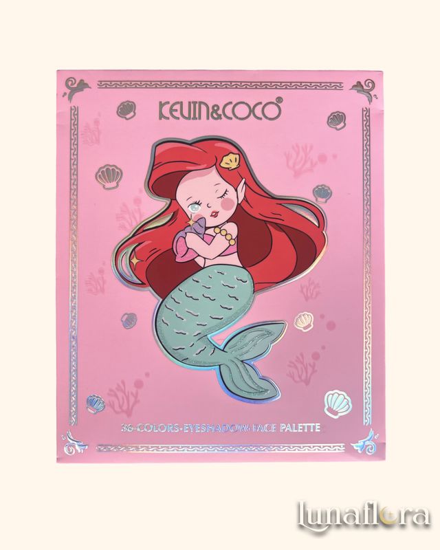 Paleta de sombras Mermaid de 36 colores Kevin &amp; Coco