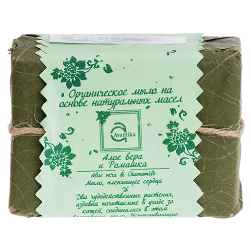 Органическое мыло на основе натуральных масел Алое вера и Ромашка Avantika Aloe vera & Chamomile Органическое мыло на основе натуральных масел Алое вера и Ромашка Avantika Aloe vera & Chamomile