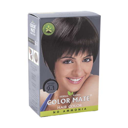 Краска для волос Color Mate Hair Color (тон 9.1, натуральный чёрный)
