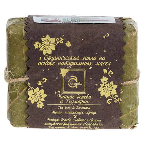Органическое мыло на основе натуральных масел Чайное дерево и Розмарин Avantika Tea Tree & Rosemary Органическое мыло на основе натуральных масел Чайное дерево и Розмарин Avantika Tea Tree & Rosemary