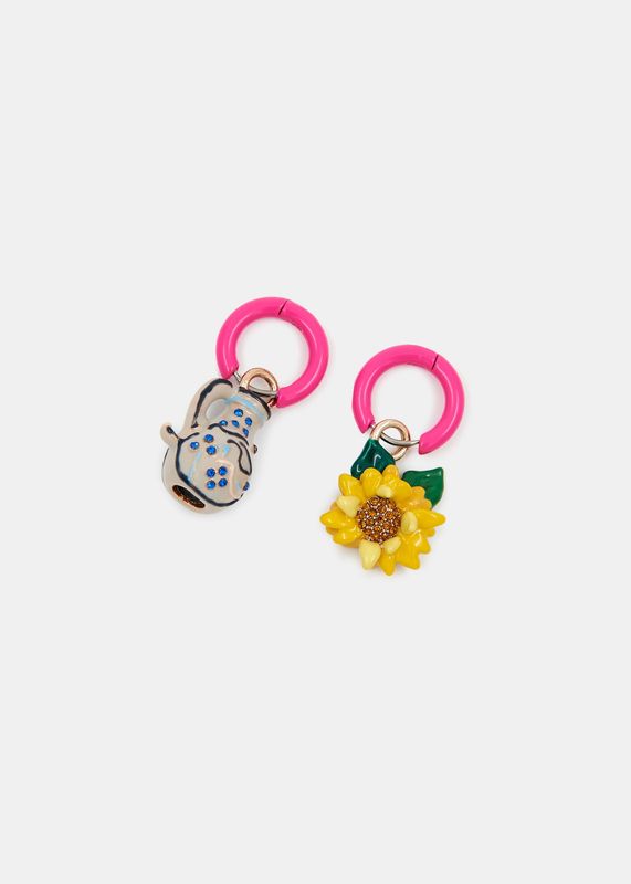 Earrings Pink Sunflower - Essentiel Antwerp 1 set