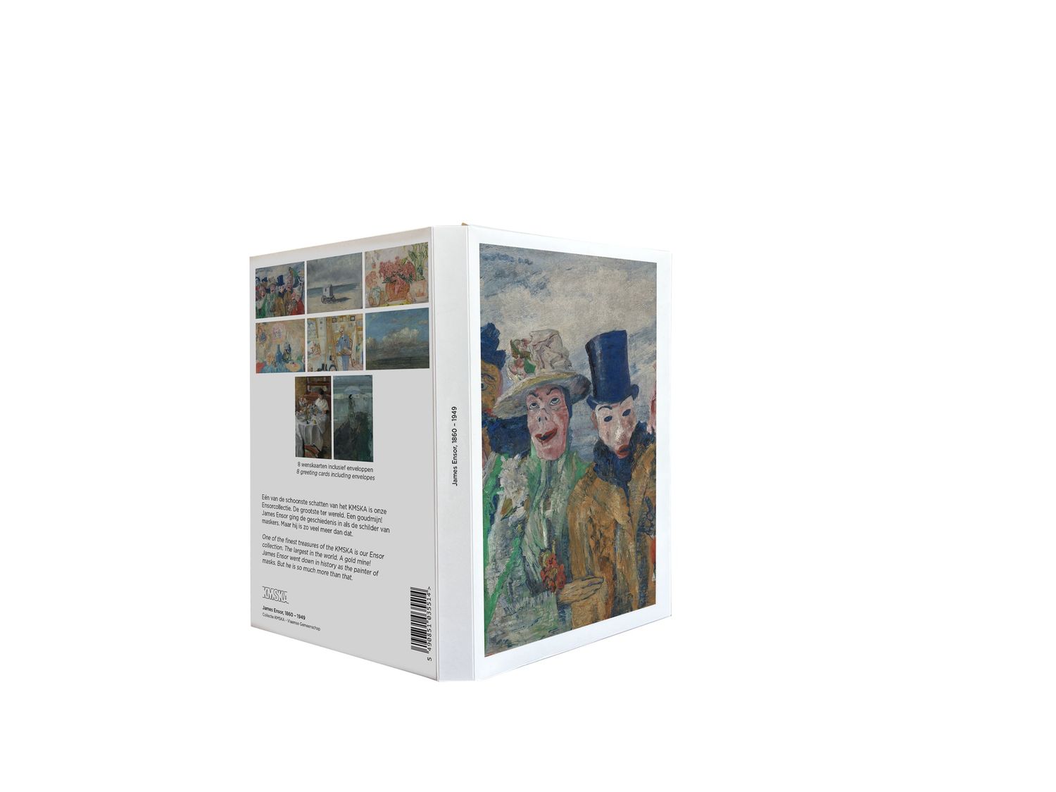 Folder with 8 greeting cards + envelopes  - James Ensor