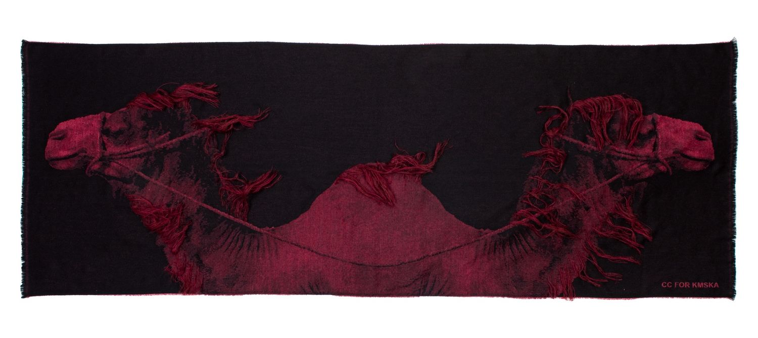 &quot;Camel&quot; Jacquard Shawl - Christophe Coppens