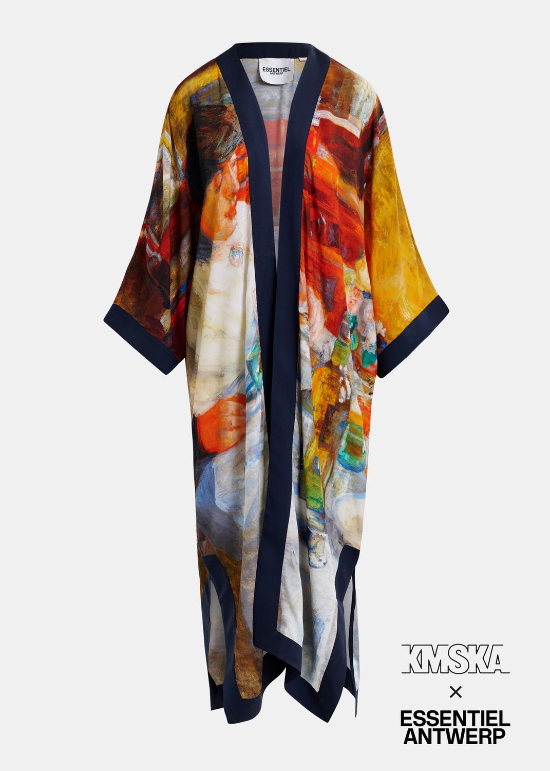 Kimono - Dark blue &#39;The Oyster Eater&#39; - Essentiel Antwerp