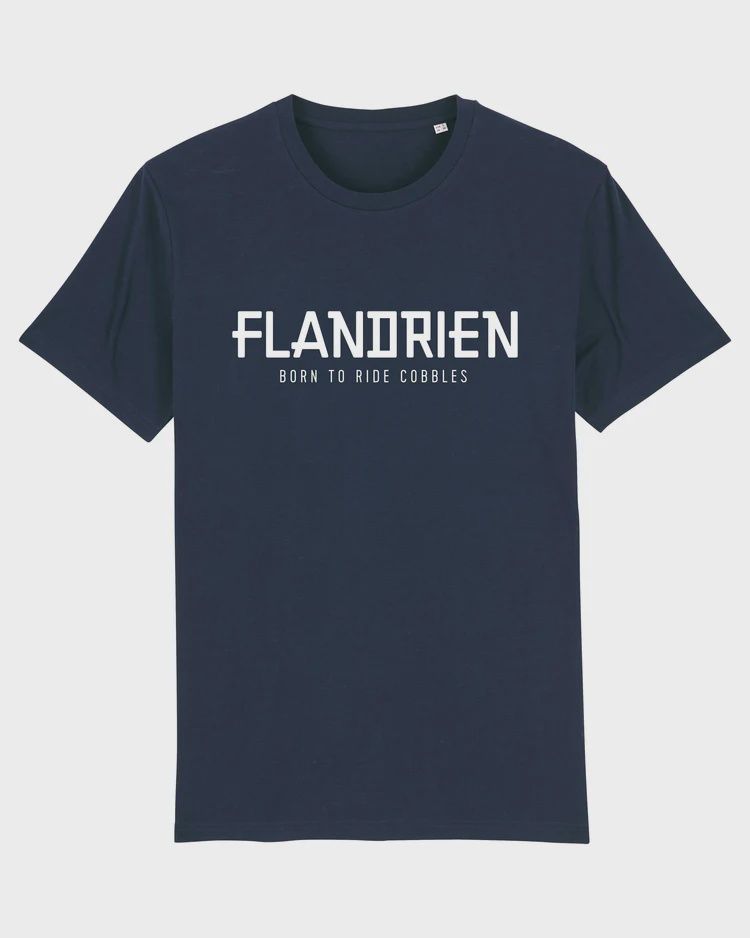 Coiscycling- T-shirt Flandrien Cobbles,  Blauw