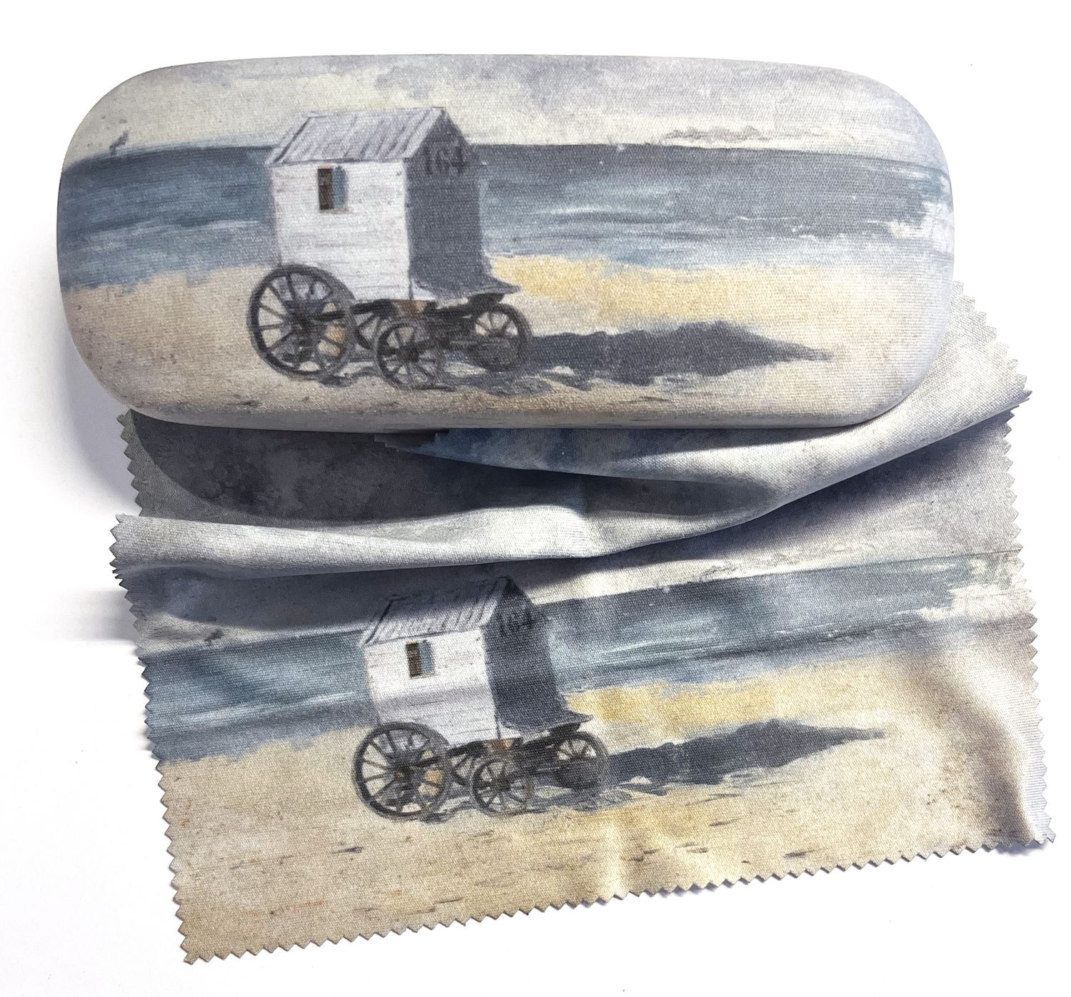 Glasses case + lens cloth Ensor - Bathing Hut on the Beach