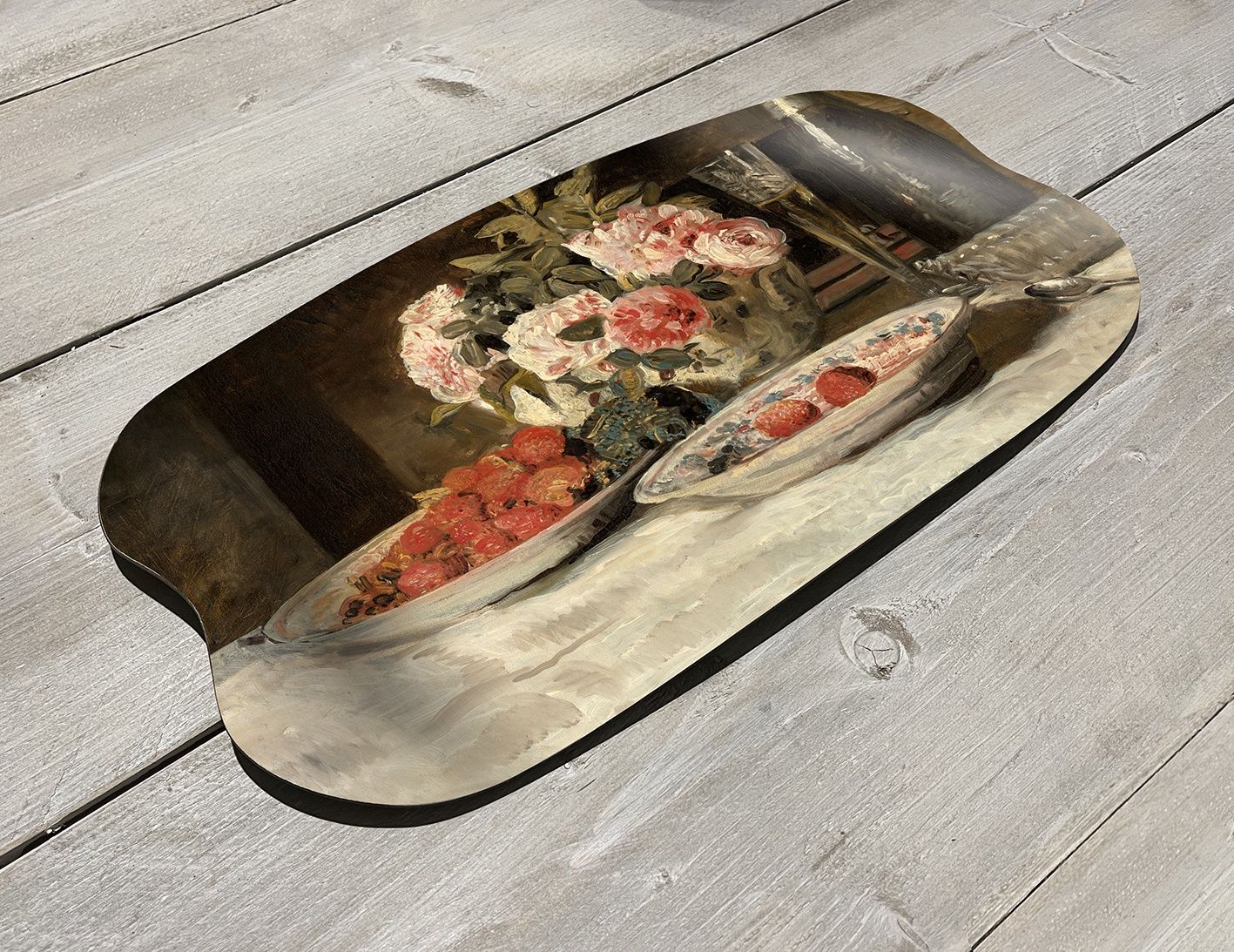 Tray - H.De Braekeleer &quot;Strawberries and Champagne&quot;