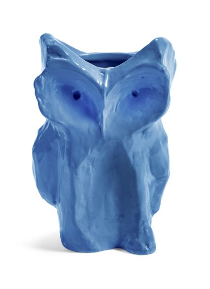 Owl vase - blue &quot;After Midnight&quot;