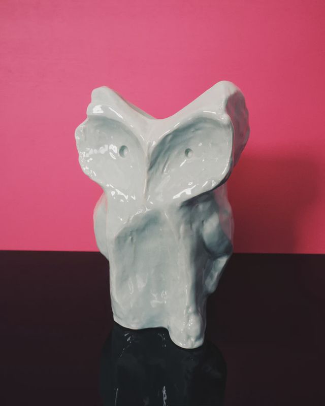 Owl vase – Light blue "After Midnight" Marni