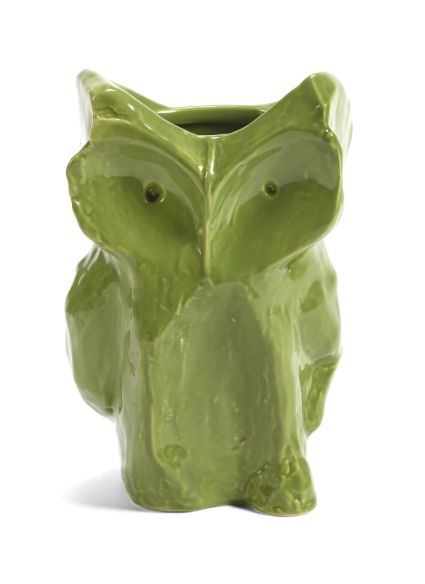Owl vase – Green &quot;After Midnight&quot;