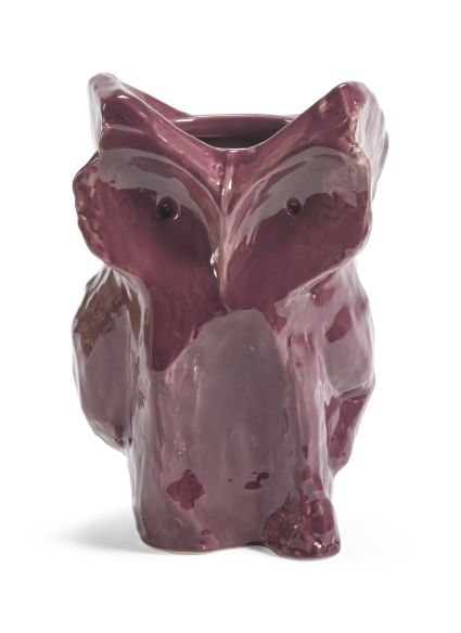 Owl vase - Aubergine &quot;After Midnight&quot;