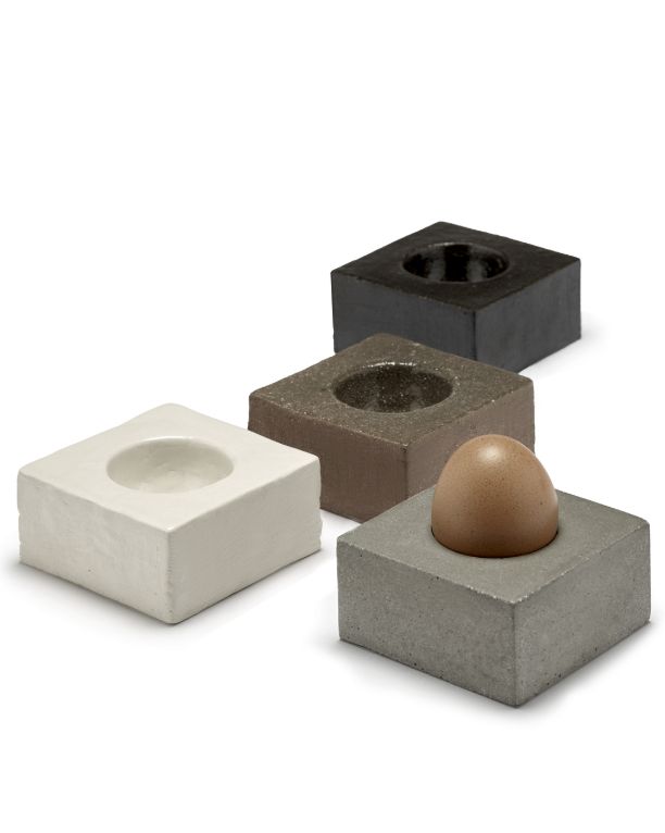 Egg cup stoneware &quot;UOVO&quot; set of 2