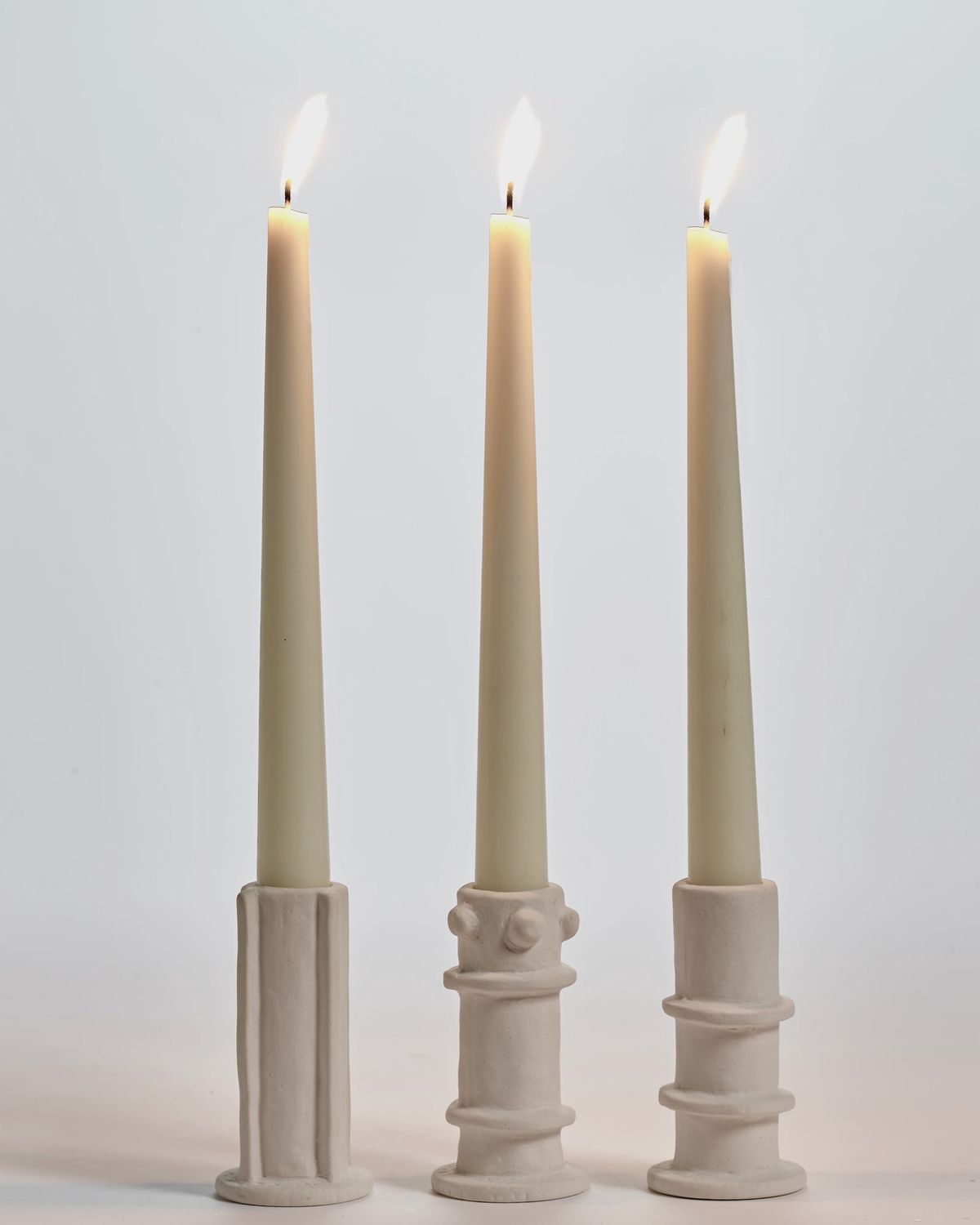 Candle holder 03 ass/3 Beige &quot;Molly&quot;
