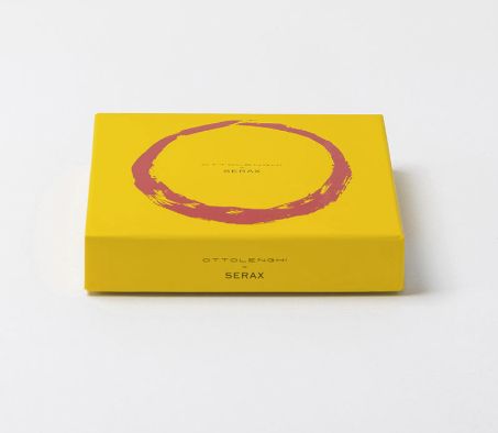Ottolenghi - Plate Face M Orange/Black "Feast" - 2 pcs.
