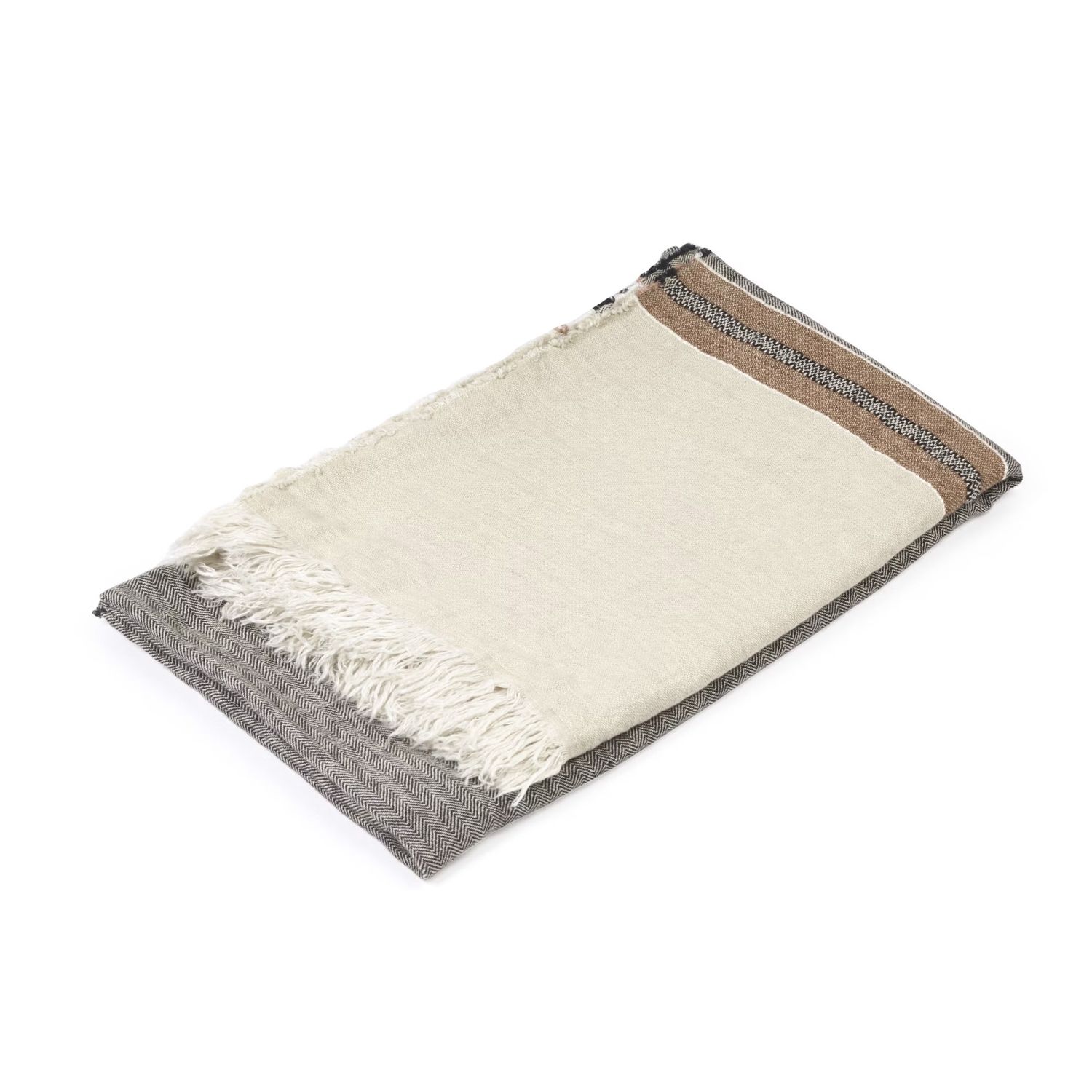 Libeco The Belgian Towel Fouta - 100% Linen, Teksten: Beeswax Str
