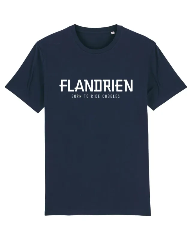 Coiscycling- T-shirt Flandrien Cobbles,  Blauw