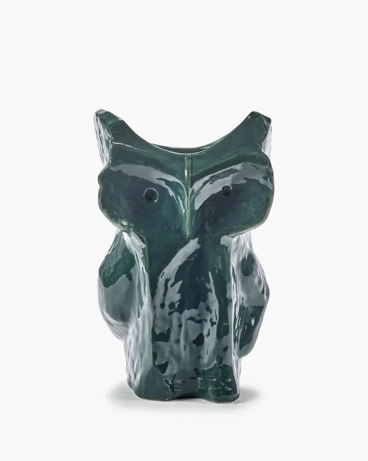 Owl vase – Dark Green  "After Midnight" Marni
