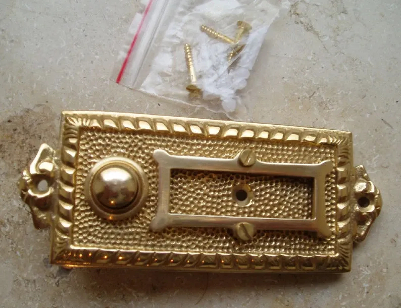 Messing Haustüre Antikladl Klingel 1 Brass Door Bell Tür Türklingel K4P
