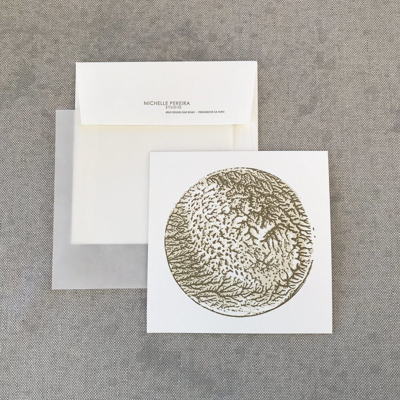 Letter Press Moon Print