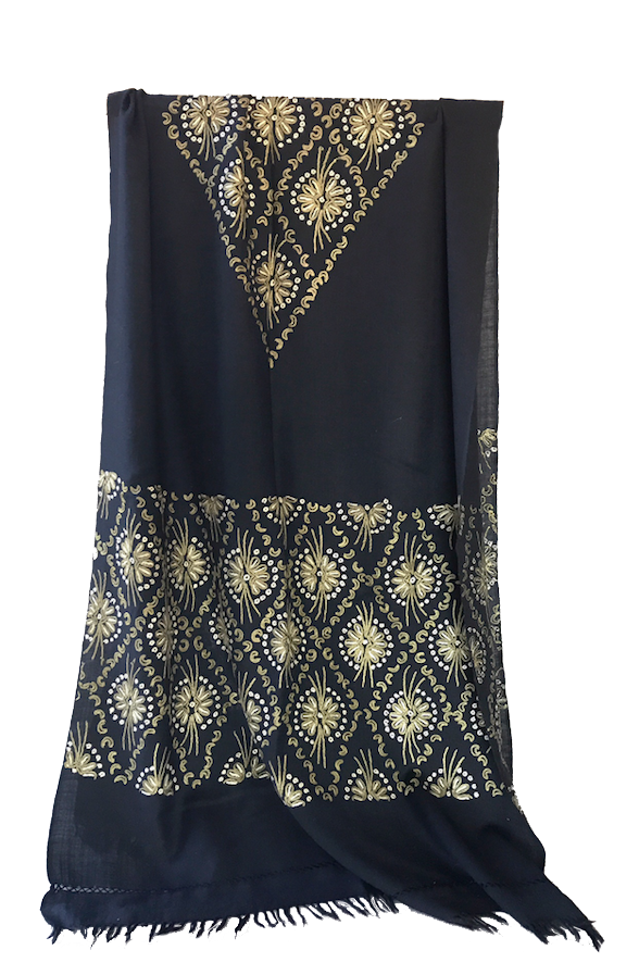 Shooting Star ~ Banded Shawl (30" x 78")