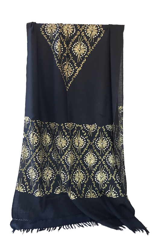 Shooting Star ~ Banded Shawl (30" x 78")