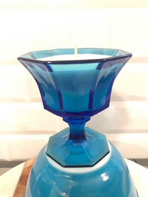 VINTAGE Independence Glass Sherbet Cup Candle