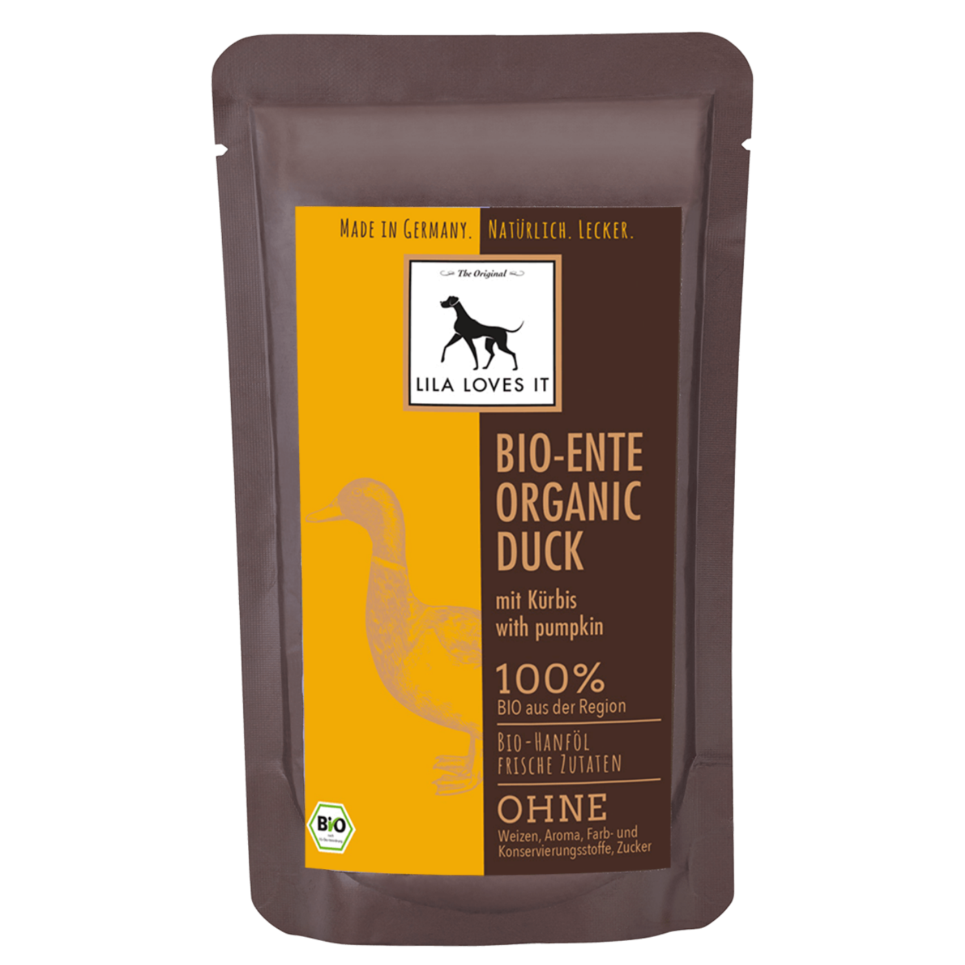 Bio eend met pompoen 150 gram