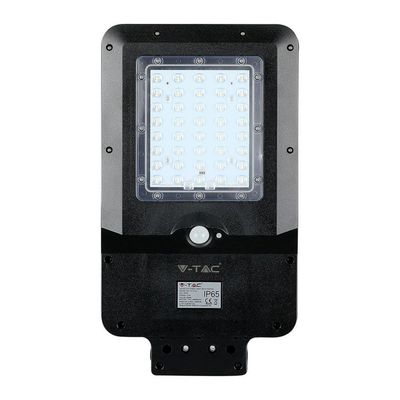 V-TAC Armatura Stradale LED SMD 15W con Pannello Solare e Batteria, Sensore Movimento Colore Nero 4000K IP65