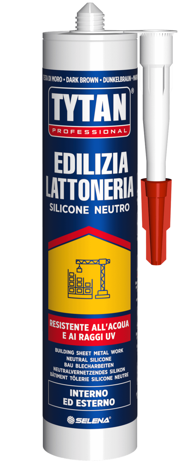 TYTAN PROFESSIONAL SILICONE NEUTRO Edilizia&amp;Lattoneria ml.300 - col. Testa di Moro