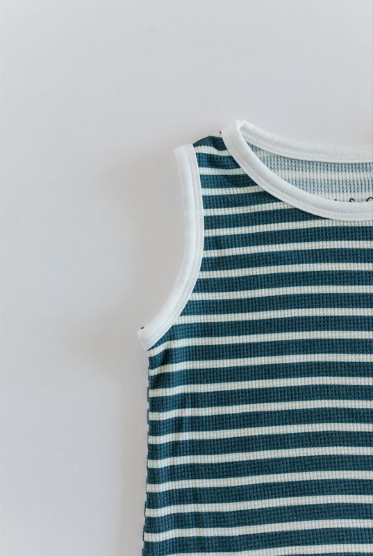 Georgie Waffle Sleeveless Romper