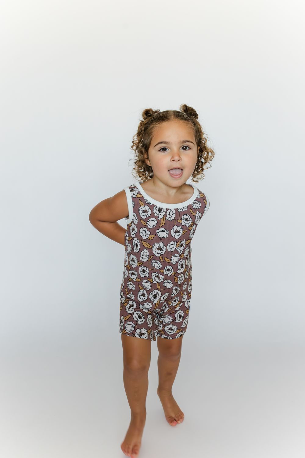 Gwen Ribbed Bamboo Shortie Romper