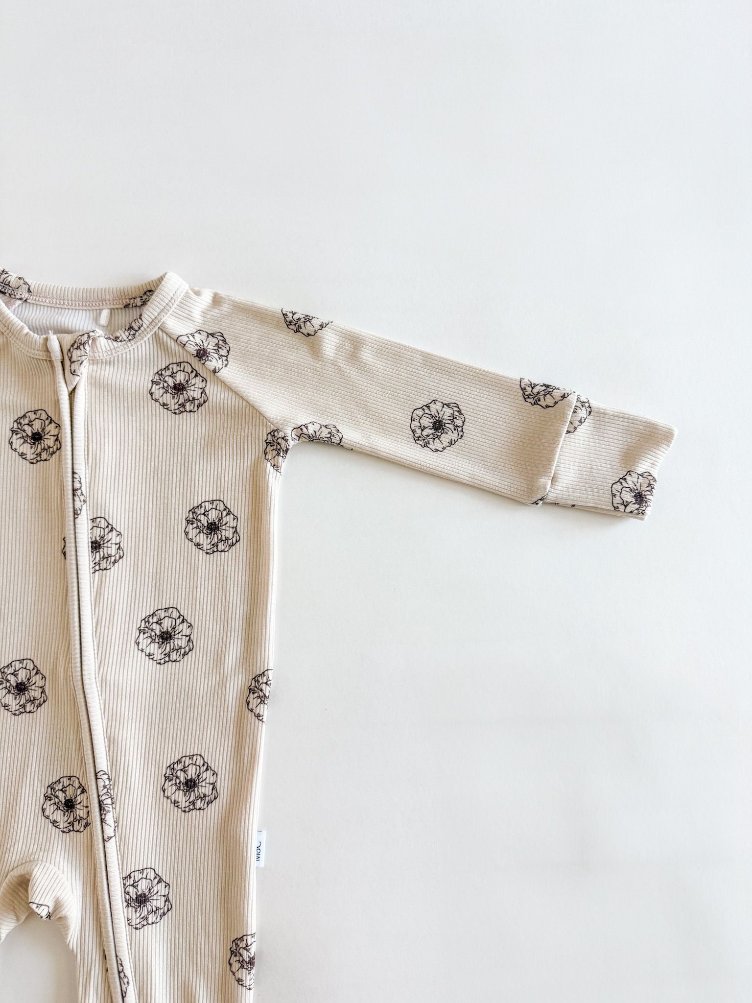 Mila Floral Ribbed Bamboo Zippy Pajamas