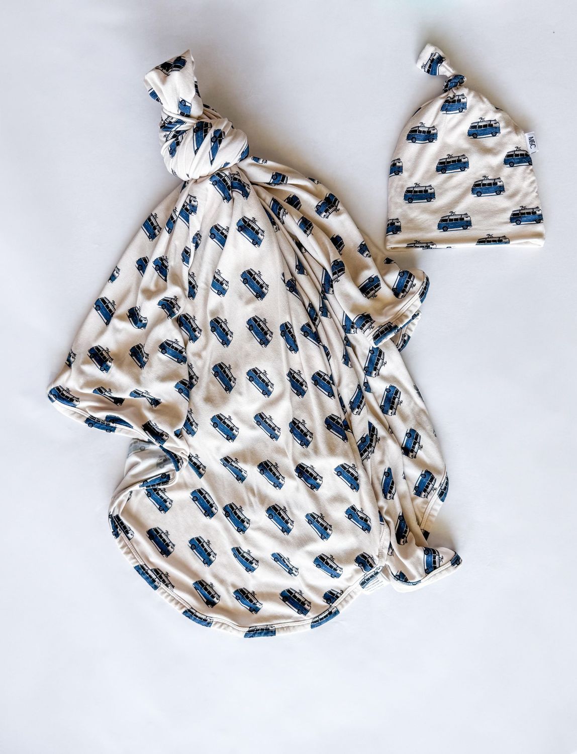Luca Bamboo Swaddle & Hat Set