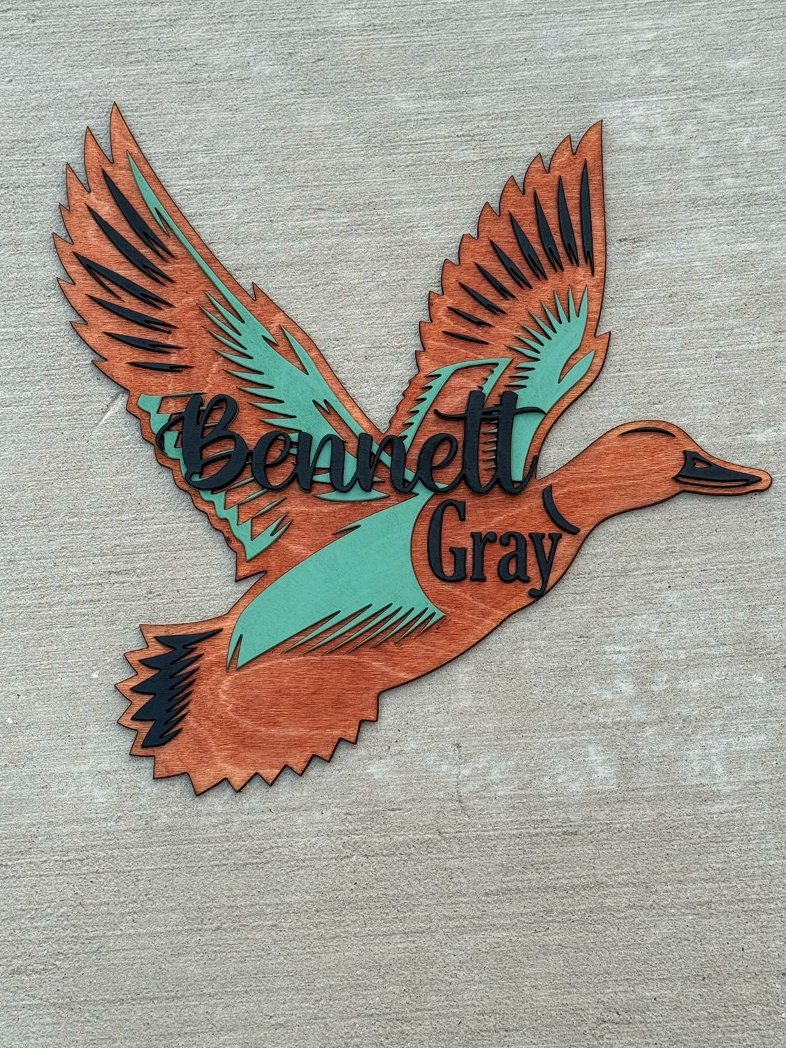 Mallard Duck Name Sign