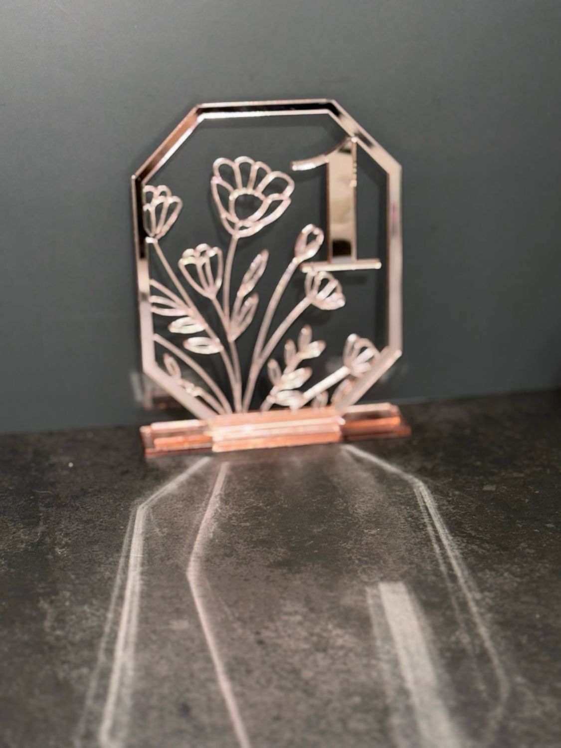 Floral Wedding Table Numbers (Set of 9)